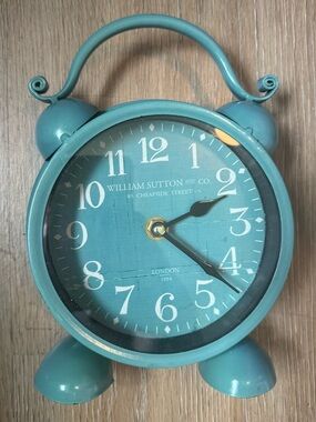 William Sutton Teal Vintage-Style Alarm Clock - Teal Home Wall Decor